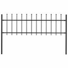 vidaXL Garden Fence Woerden with Spear Top Steel 181x60 cm Black