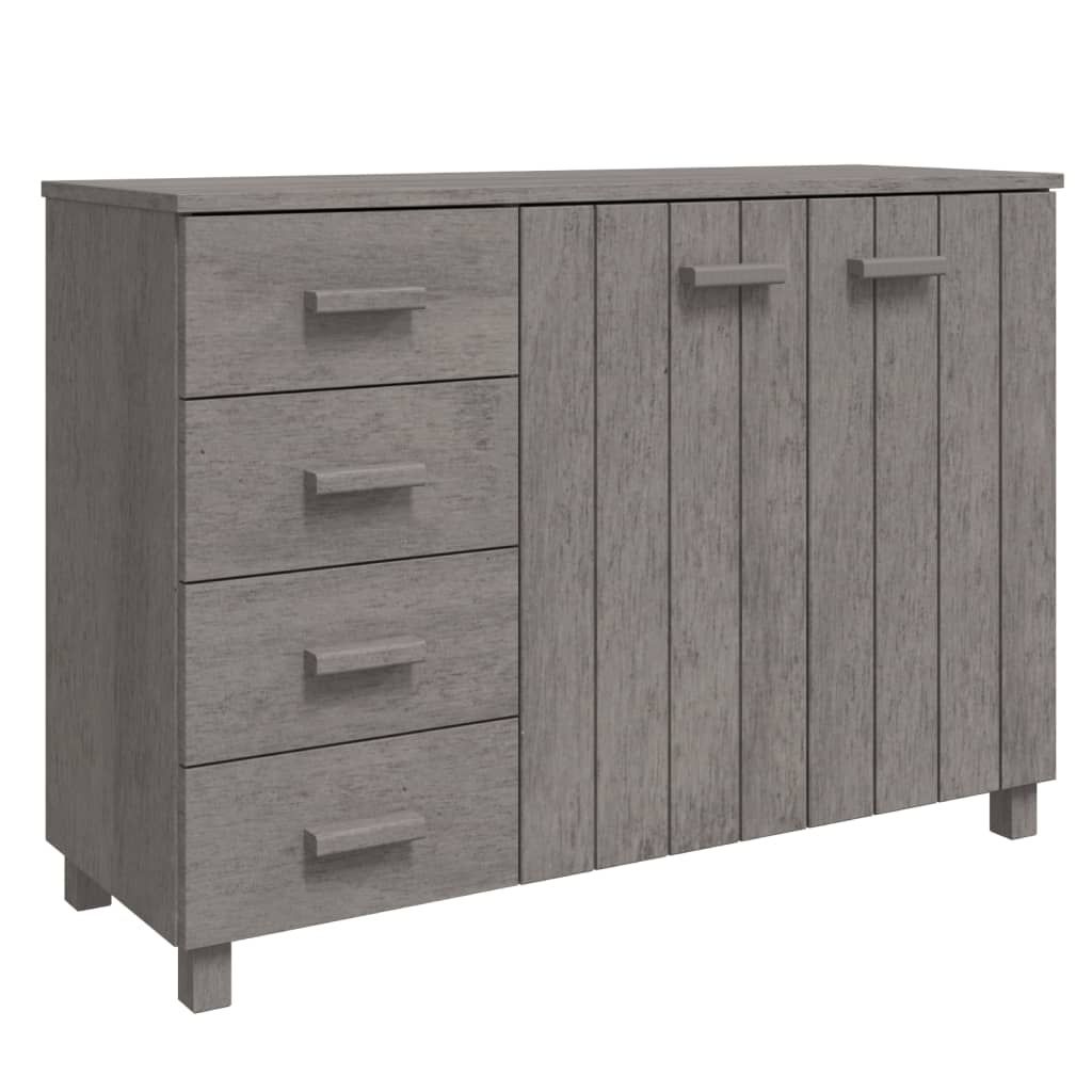 vidaXL Sideboard HAMAR Light Gray 44.5"x15.7"x31.5" Solid Wood Pine