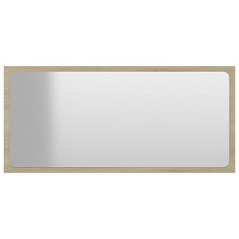vidaXL Bathroom Mirror Sonoma Oak 31.5"x0.6"x14.6" Engineered Wood