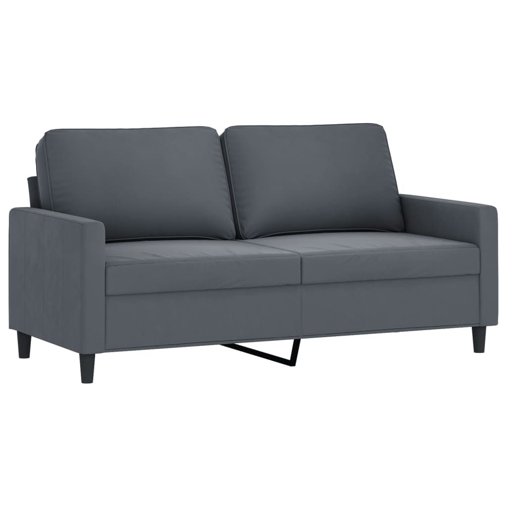 vidaXL 2-Seater Sofa Dark Grey 140 cm Velvet