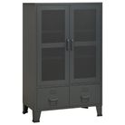 vidaXL Industrial Storage Chest Anthracite 27.6"x15.7"x45.3" Metal