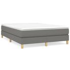 vidaXL Box Spring Bed Frame Dark Grey Queen Fabric (US Only)