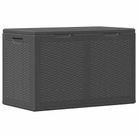 vidaXL Garden Storage Box 180L Black PP Rattan