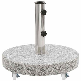 vidaXL Parasol Base Granite 66.1 lb Round Gray