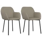 vidaXL Dining Chairs 2 pcs Light Grey Velvet