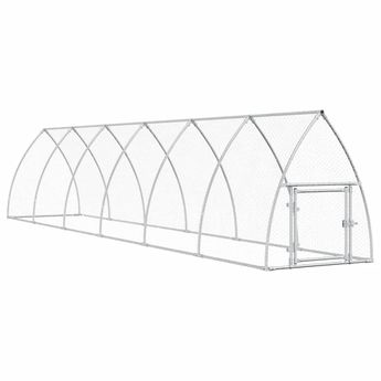 vidaXL Chicken Cage Silver 600x105x120 cm Galvanised Steel