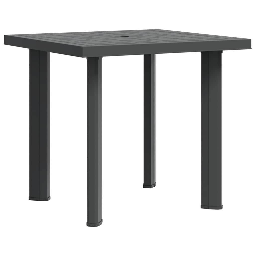 vidaXL Patio Table Anthracite 31.5"x29.5"x28.3" Plastic