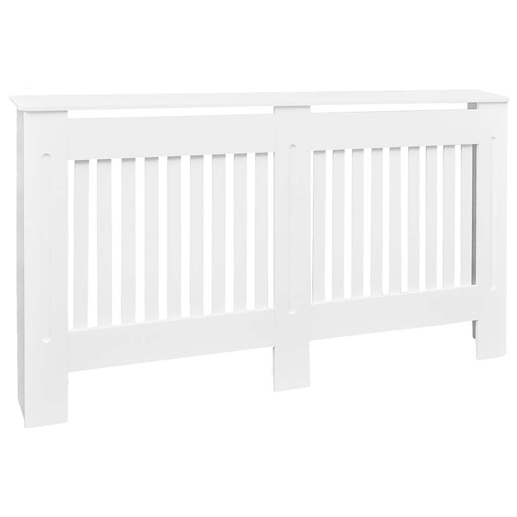 vidaXL White Radiator Cover Heating Cabinet 59.8" Engineered Wood