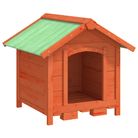 vidaXL Dog Kennel Brown 25.6"x25.6"x24.2" Solid Wood Pine