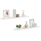 vidaXL Picture Frame Ledge Shelves 2 pcs White 23.6"x3.5"x1.2" MDF