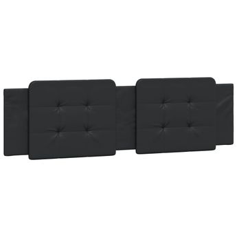 vidaXL Headboard Cushion "Zadar" Black 72" Faux Leather