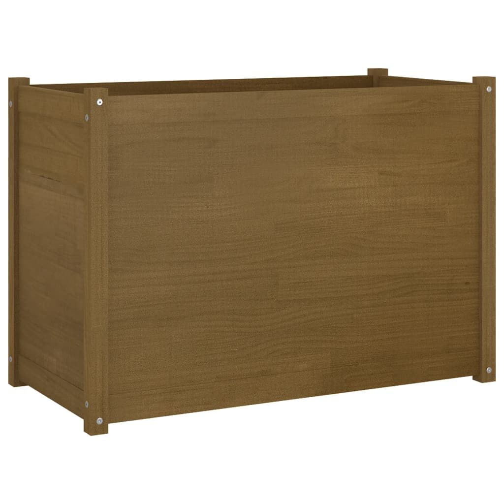 vidaXL Garden Planter Honey Brown 39.4"x19.7"x27.6" Solid Wood Pine