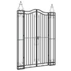 vidaXL Garden Gate Black 47.6"x3.1"x70.9" Wrought Iron