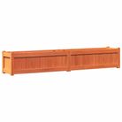 vidaXL Garden Planter Wax Brown 180x31x31 cm Solid Wood Pine