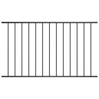 vidaXL Fence Panel Woerden Powder-coated Steel 1.7x0.75 m Black