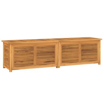vidaXL Patio Storage Box with Bag 78.7"x19.7"x21.7" Solid Wood Teak