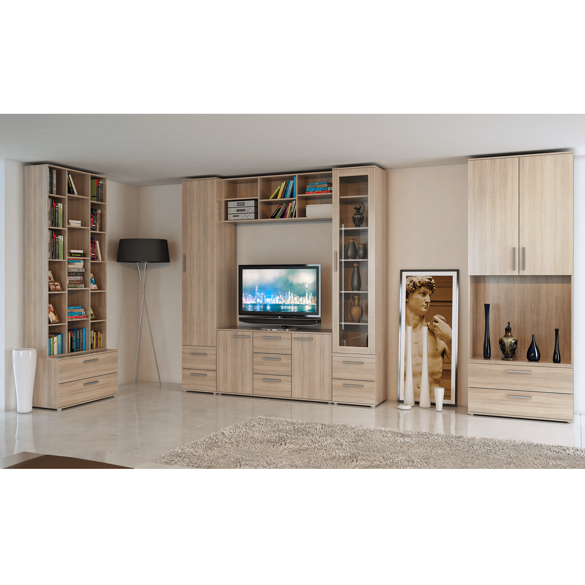 RTV stolek, dub sonoma, DUNAJ TYP 10