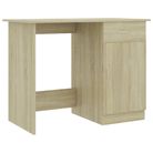vidaXL Desk Sonoma Oak 39.4"x19.7"x29.9" Engineered Wood