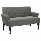 vidaXL Bench with Backrest Dark Grey 47.2x24.4x29.7" Fabric