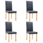 vidaXL Dining Chairs 4 pcs Gray Faux Leather