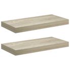 vidaXL Floating Wall Shelves 2 pcs Oak 50x23x3.8 cm MDF