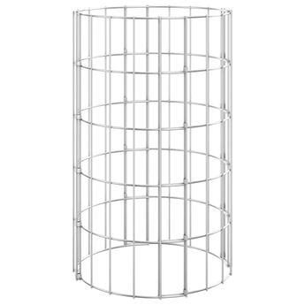 vidaXL Circular Gabion Pole Galvanized Steel Ã11.8"x19.7"