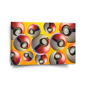 Sablio Obraz Pokemon ball Pattern - 120x80 cm