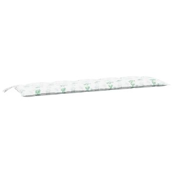 vidaXL Garden Bench Cushion Leaf Pattern 180x50x7 cm Oxford Fabric