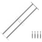 vidaXL Adjustable Security Grille for Windows with 2 Crossbars 27.6"-41.3"