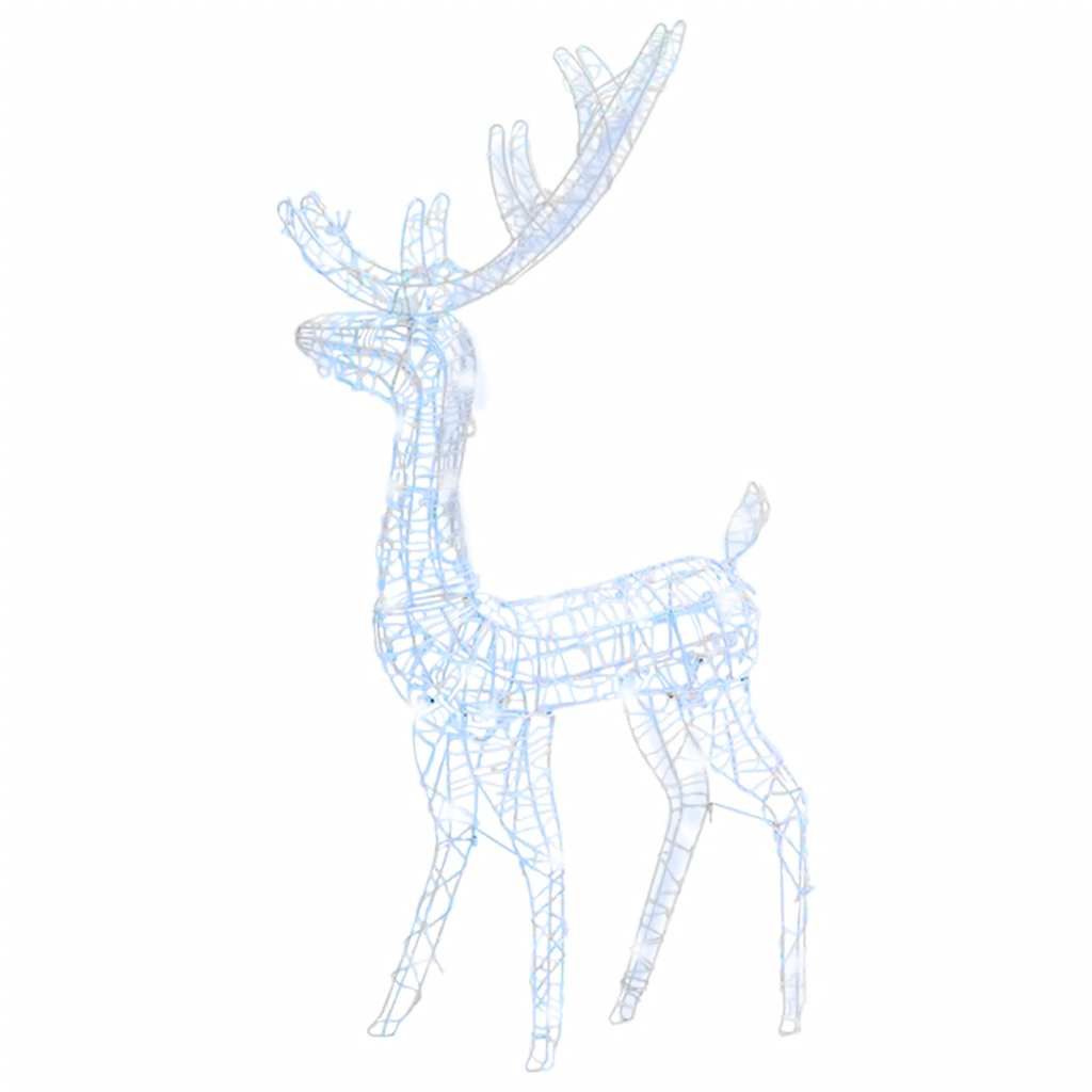 vidaXL Acrylic Reindeer Christmas Decoration 140 LEDs 4 ft Cold White