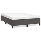 vidaXL Bed Frame without Mattress Dark Gray 59.8"x79.9" Queen Velvet