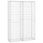 vidaXL Gabion Basket with Lids Galvanized Wire 59.1"x39.4"x11.8"