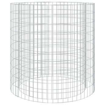 vidaXL Gabion Fire Pit Ø 100 cm Galvanised Iron