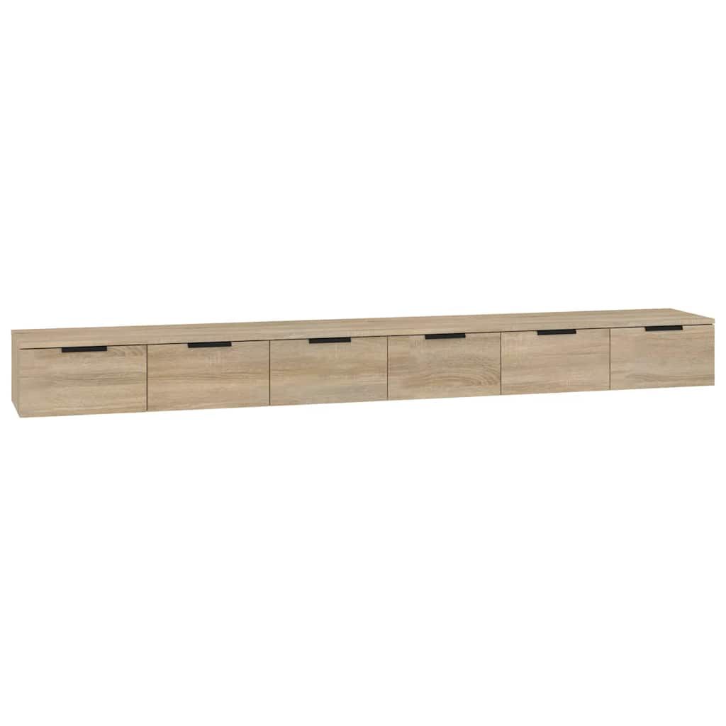 vidaXL Wall Cabinets 2 pcs Sonoma Oak 102x30x20 cm Engineered Wood