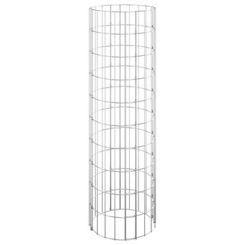 vidaXL Circular Gabion Pole Galvanized Steel Ã11.8"x39.4"