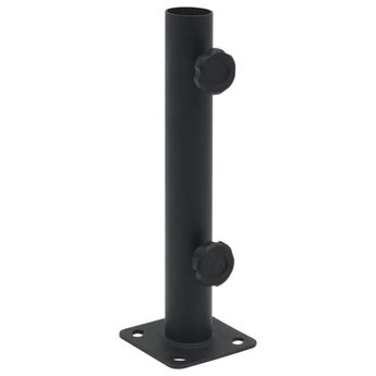 vidaXL Parasol Base for Ã1.3"/1.3"/1.5" Pole Matt Black Steel