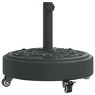 vidaXL Parasol Base with Wheels for Ã1.5"/1.9" Poles 59.5 lb Round