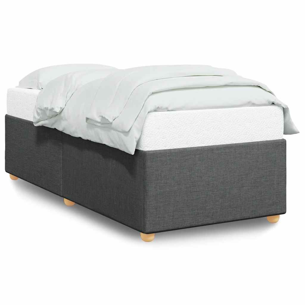 vidaXL Bed Frame without Mattress Dark GrayÂ Twin XL Fabric