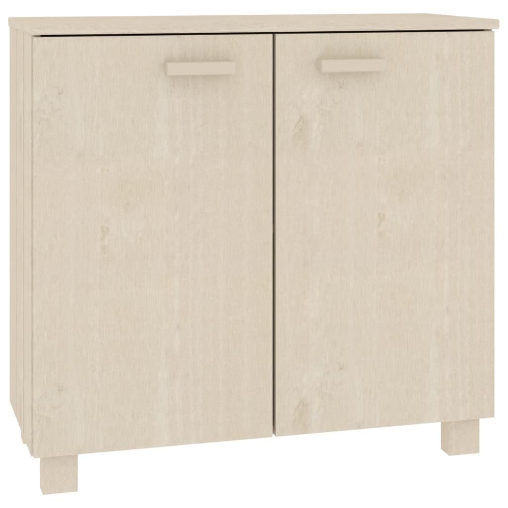 vidaXL Sideboard HAMAR Honey Brown 33.5"x13.8"x31.5" Solid Wood Pine
