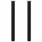 vidaXL 2 Telescopic Table Legs Black 28"-43.3"