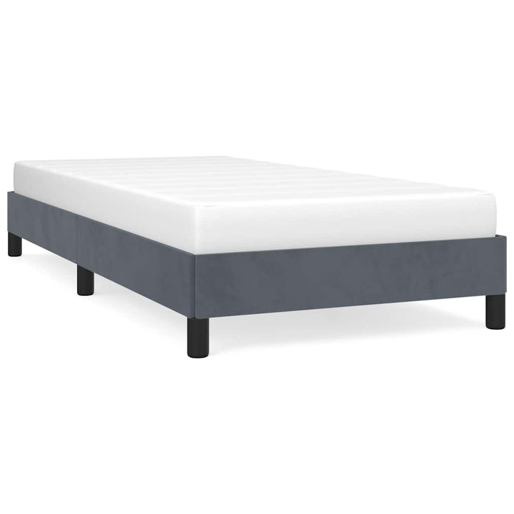 vidaXL Bed Frame without Mattress Dark Gray 39.4"x79.9" Twin XL Velvet