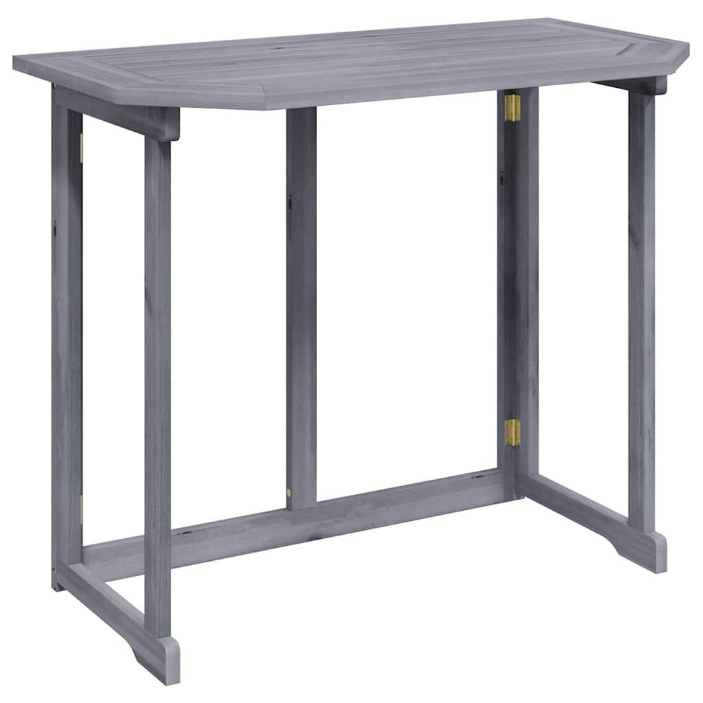 vidaXL Folding Balcony Table 35.4"x19.7"x29.1" Solid Acacia Wood