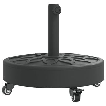 vidaXL Parasol Base with Wheels for Ã1.5"/1.9" Poles 59.5 lb Round