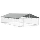 vidaXL Outdoor Dog Kennel with Roof 236.2"x118.1"x59.1"