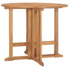 vidaXL Folding Patio Dining Table Ã35.4"x29.5" Solid Teak Wood