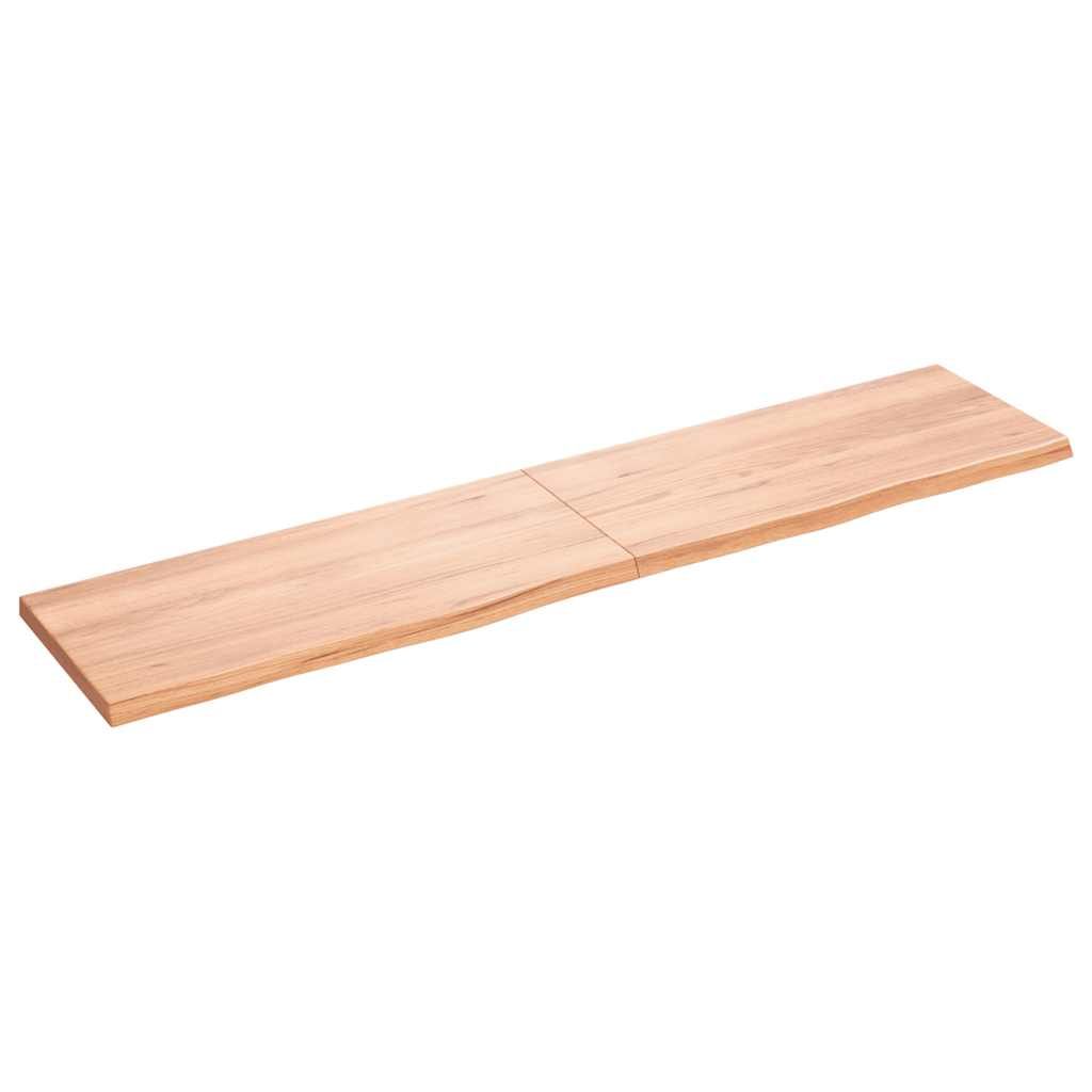vidaXL Bathroom Countertop Light Brown 70.9"x15.7"x(0.8"-1.6") Treated Solid Wood