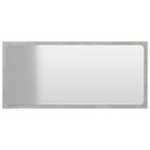 vidaXL Bathroom Mirror Concrete Gray 31.5"x0.6"x14.6" Engineered Wood