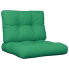 vidaXL Pallet Cushions 2 pcs Green Fabric