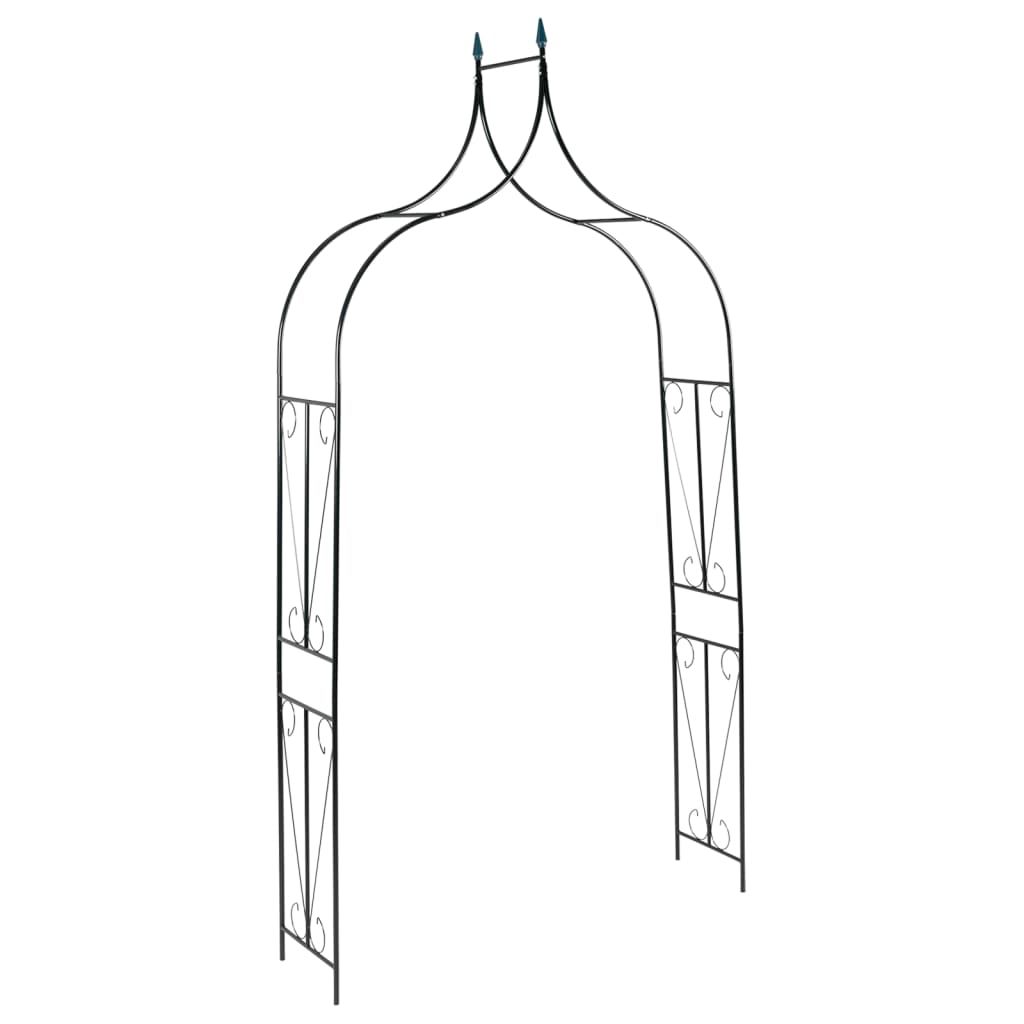 vidaXL Garden Arch Dark Green 142x37x275 cm Iron