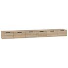 vidaXL Wall Cabinets 2 pcs Sonoma Oak 102x30x20 cm Engineered Wood